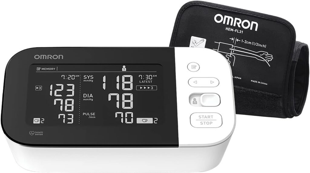 Imagen de un tensiómetro Omron series10 para medir presión arterial.