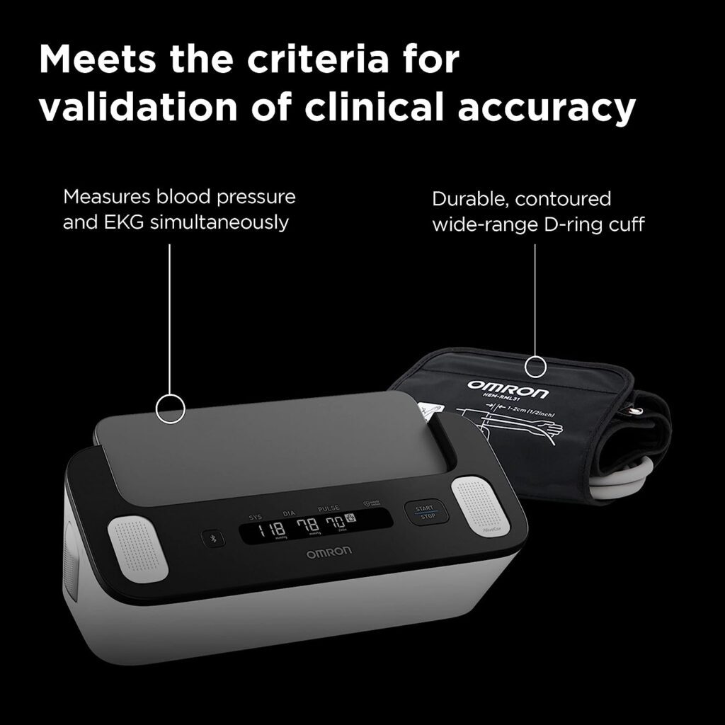 Imagen de un tensiómetro omron  EKG para medir presión arterial.