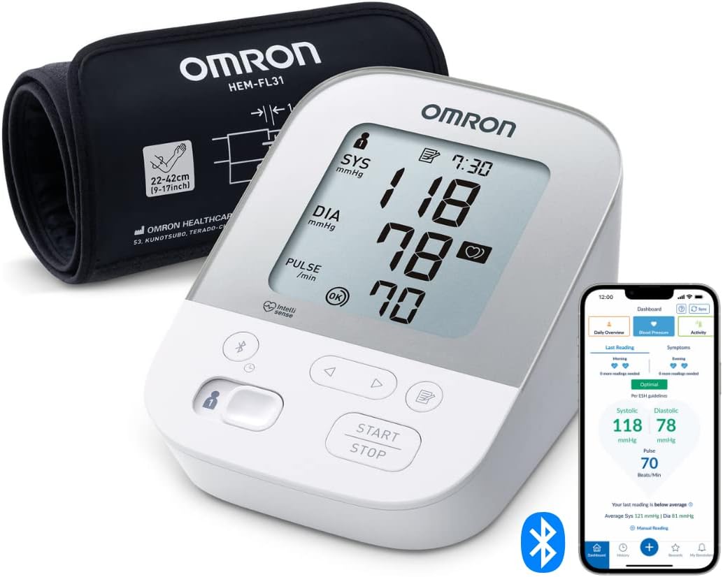 Imagen de un tensiómetro Omron M3Hem-7131-E Intellisense para medir presión arterial.